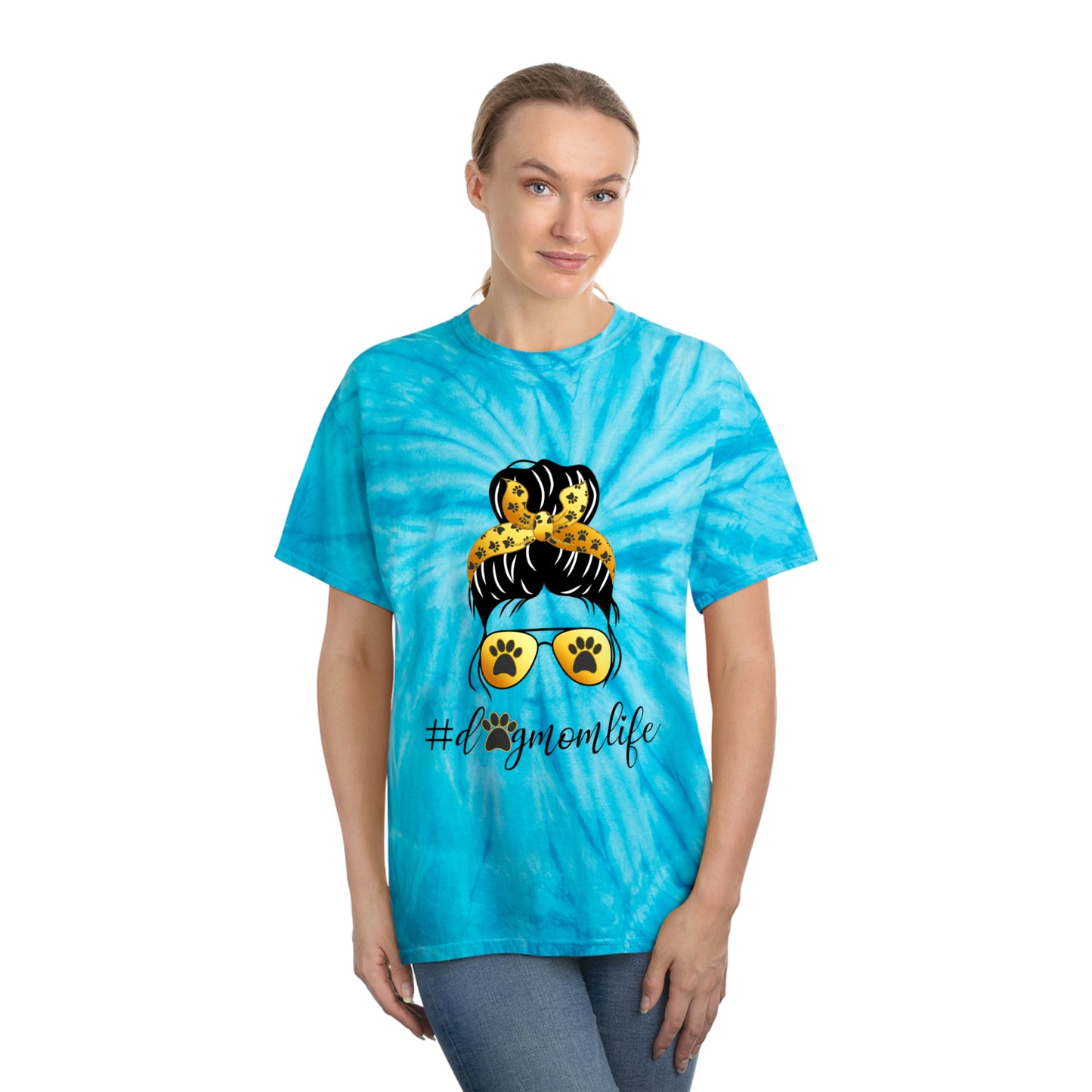Dog Mom Life Tie-Dye Tee, Cyclone