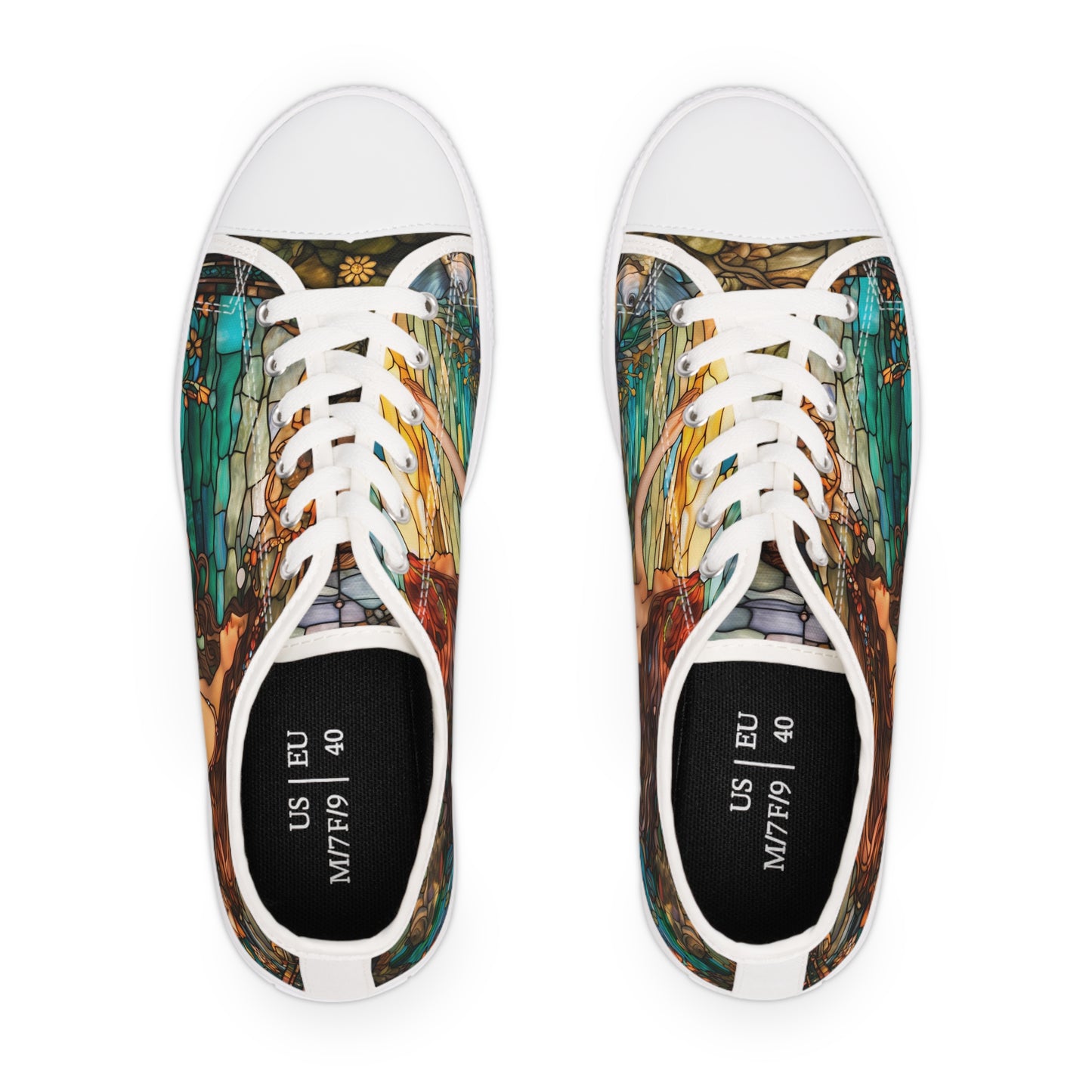 Women's Low Top Sneakers, Mermaid, Sea