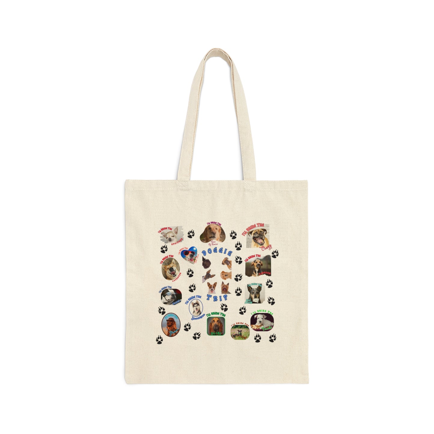 Cotton Canvas Tote Bag, Dog Tote Bag, Canvas Tote Bag, Fair Trade, canvas bag, dogs, shoulder bag, shopper, dog lover gift, weekender bag, tote bag canvas