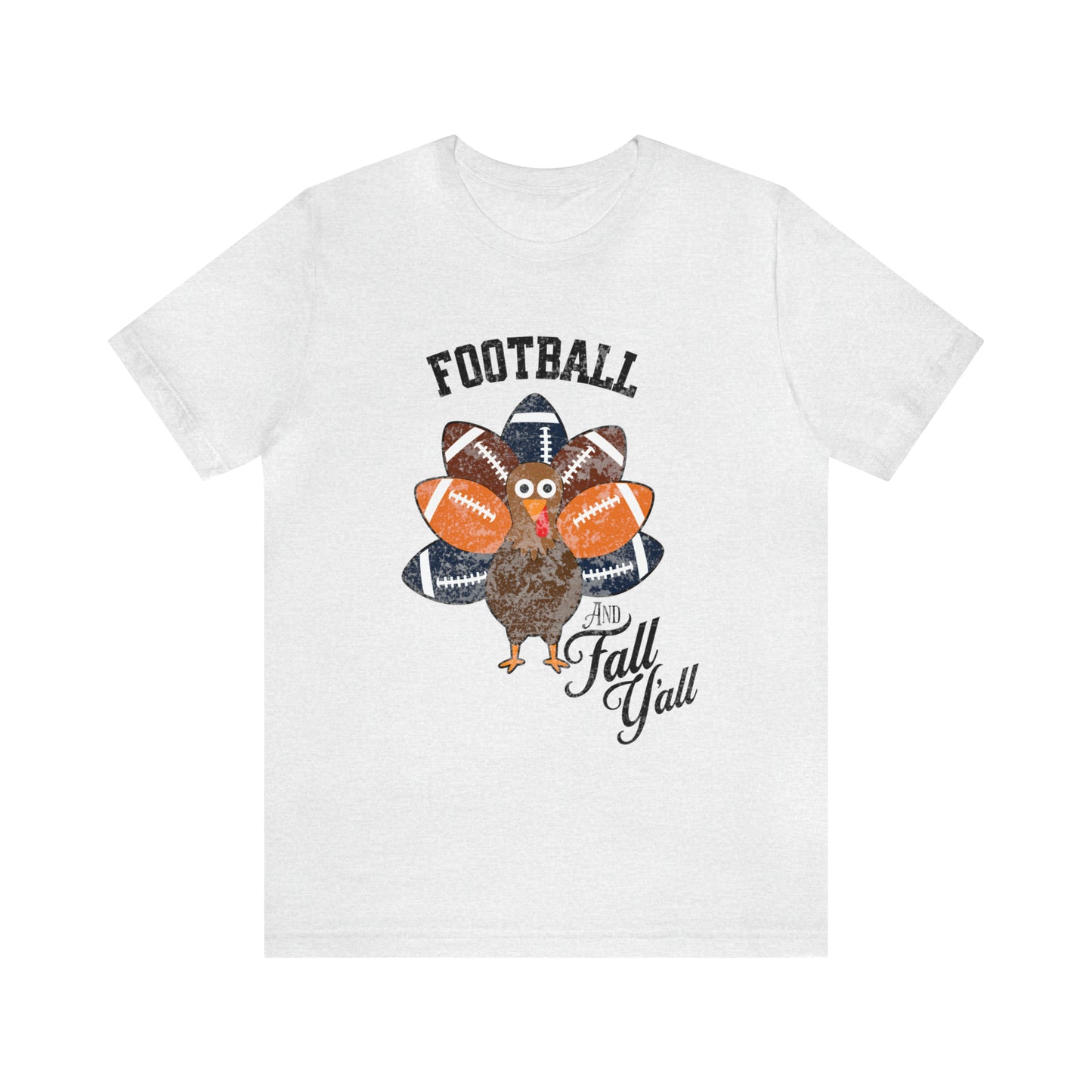 Vintage Dark Blue and Orange Football and Fall Short Sleeve Tee, Football and turkey shirt, Auburn