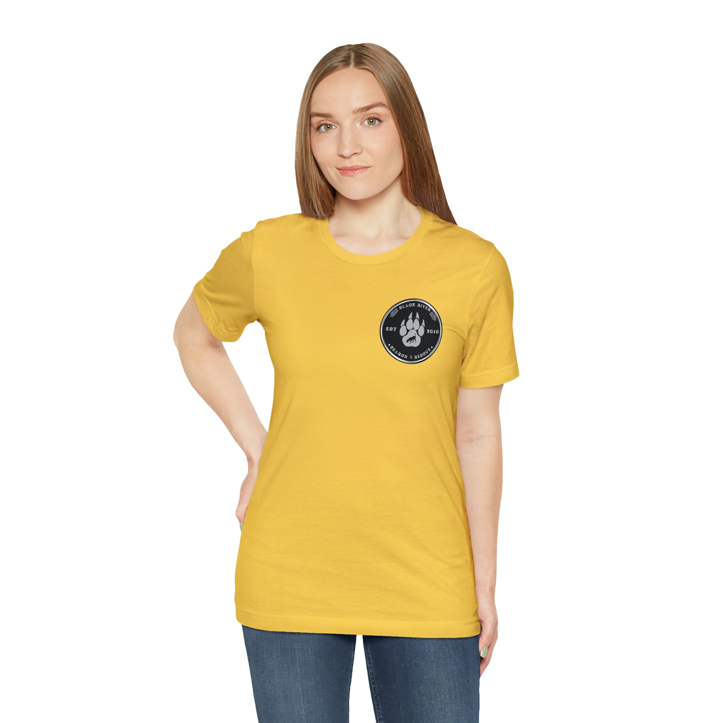 Black River Search & Rescue Logo Black Unisex Jersey Short Sleeve Tee