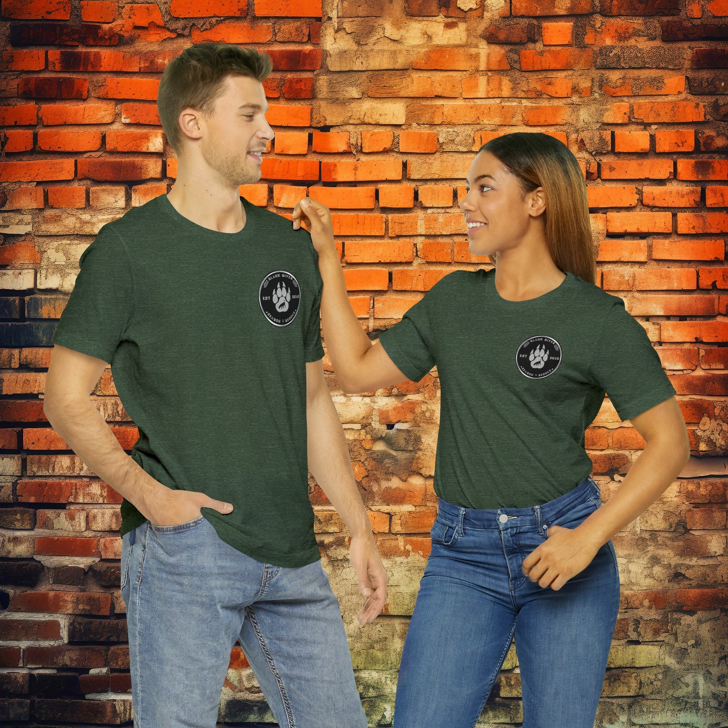 Black River Search & Rescue Logo Black Unisex Jersey Short Sleeve Tee