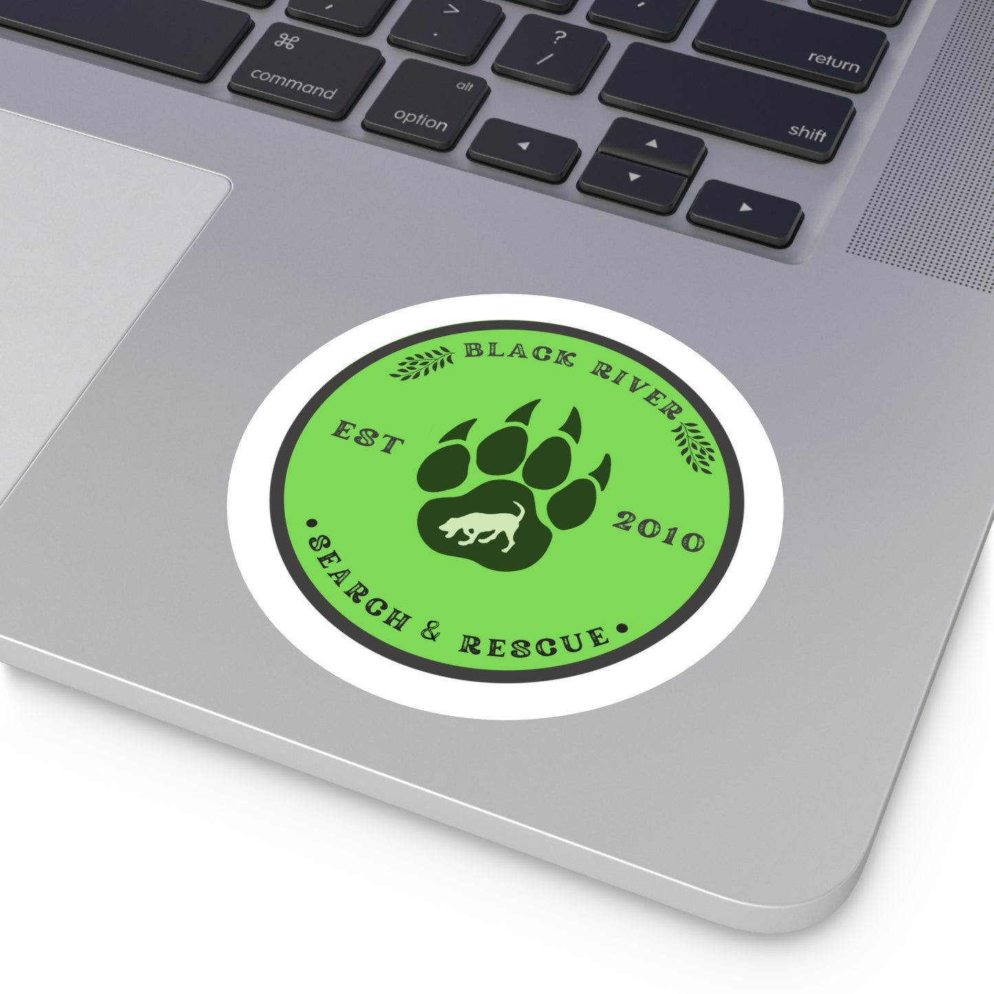 BRSAR Logo Round Stickers, Indoor\Outdoor, Multiple sizes, Green
