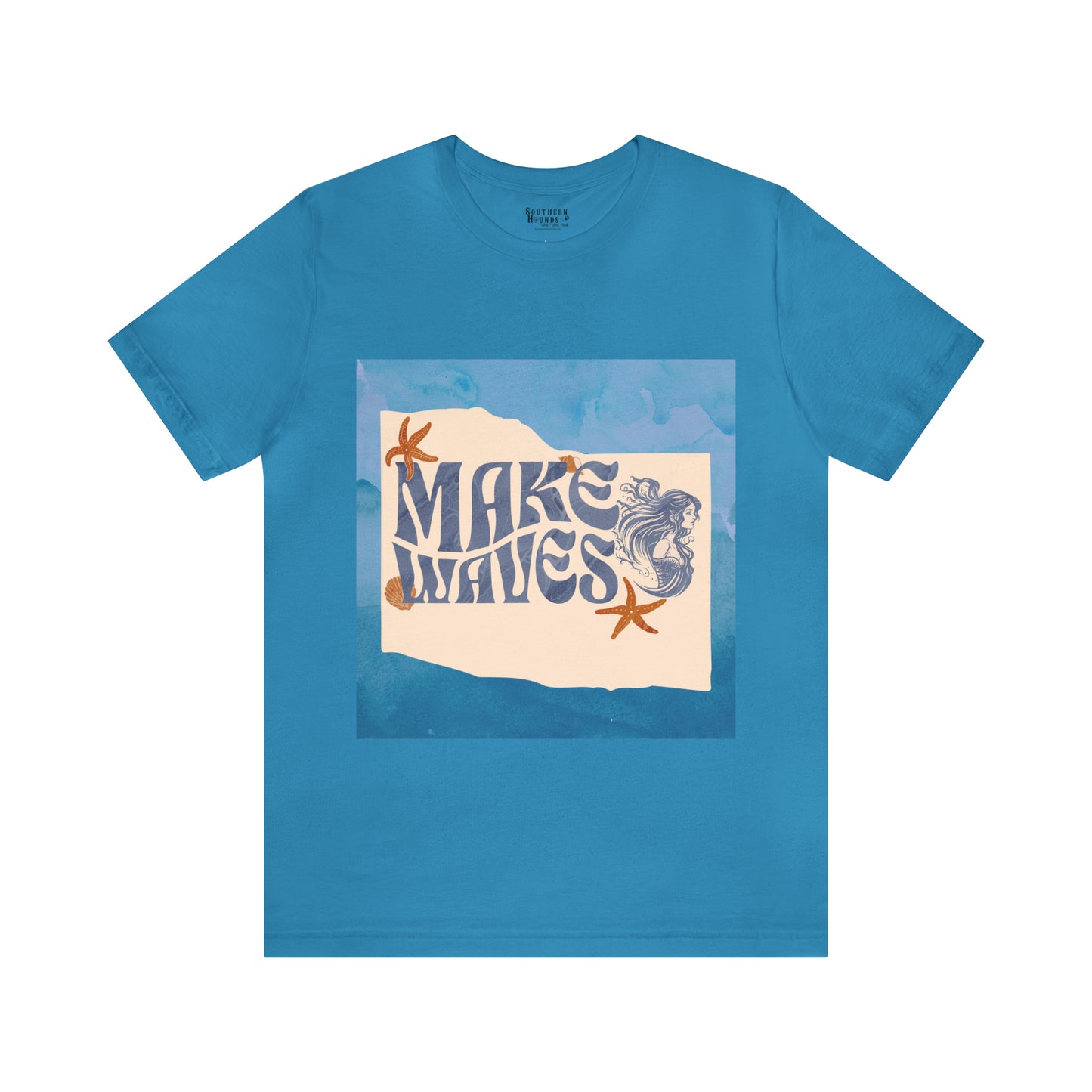 Make Waves Mermaid Short Sleeve Tee, Mermaid Tee, Beach tshirt