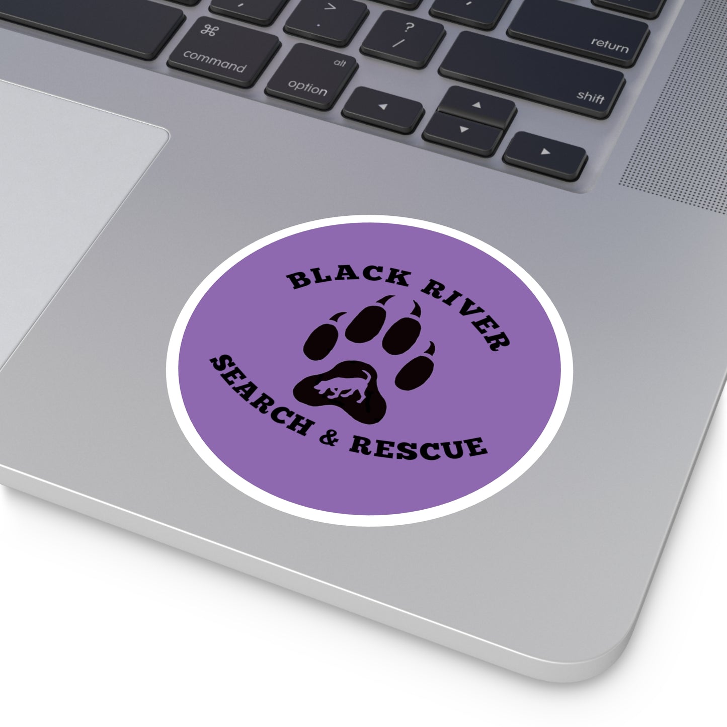 BRSAR Logo Round Stickers, Indoor\Outdoor, Multiple sizes, Lavender