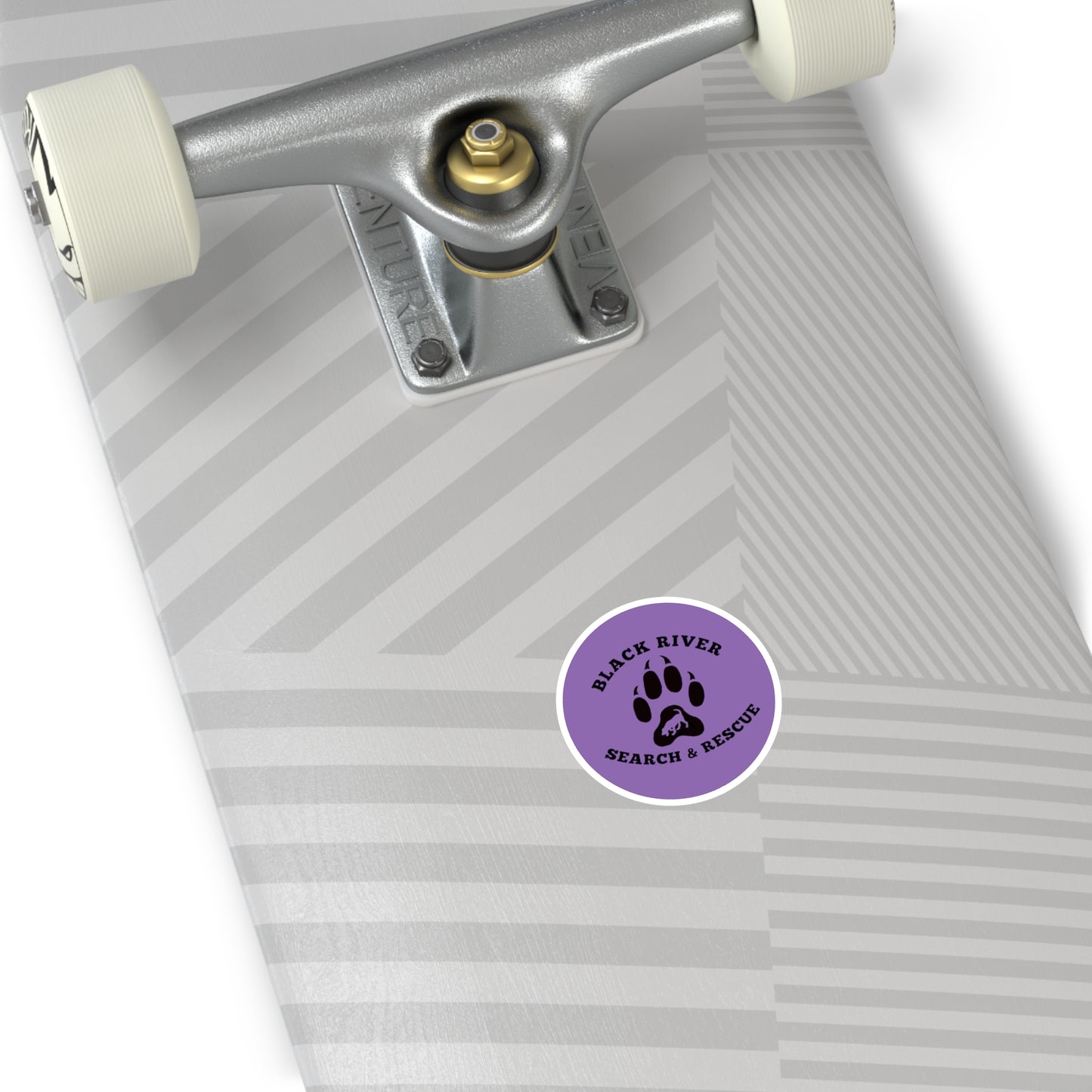 BRSAR Logo Round Stickers, Indoor\Outdoor, Multiple sizes, Lavender