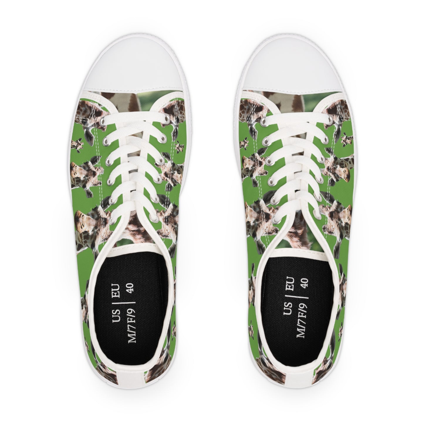 Women's Low Top Sneakers, Giraffe, Animal eye
