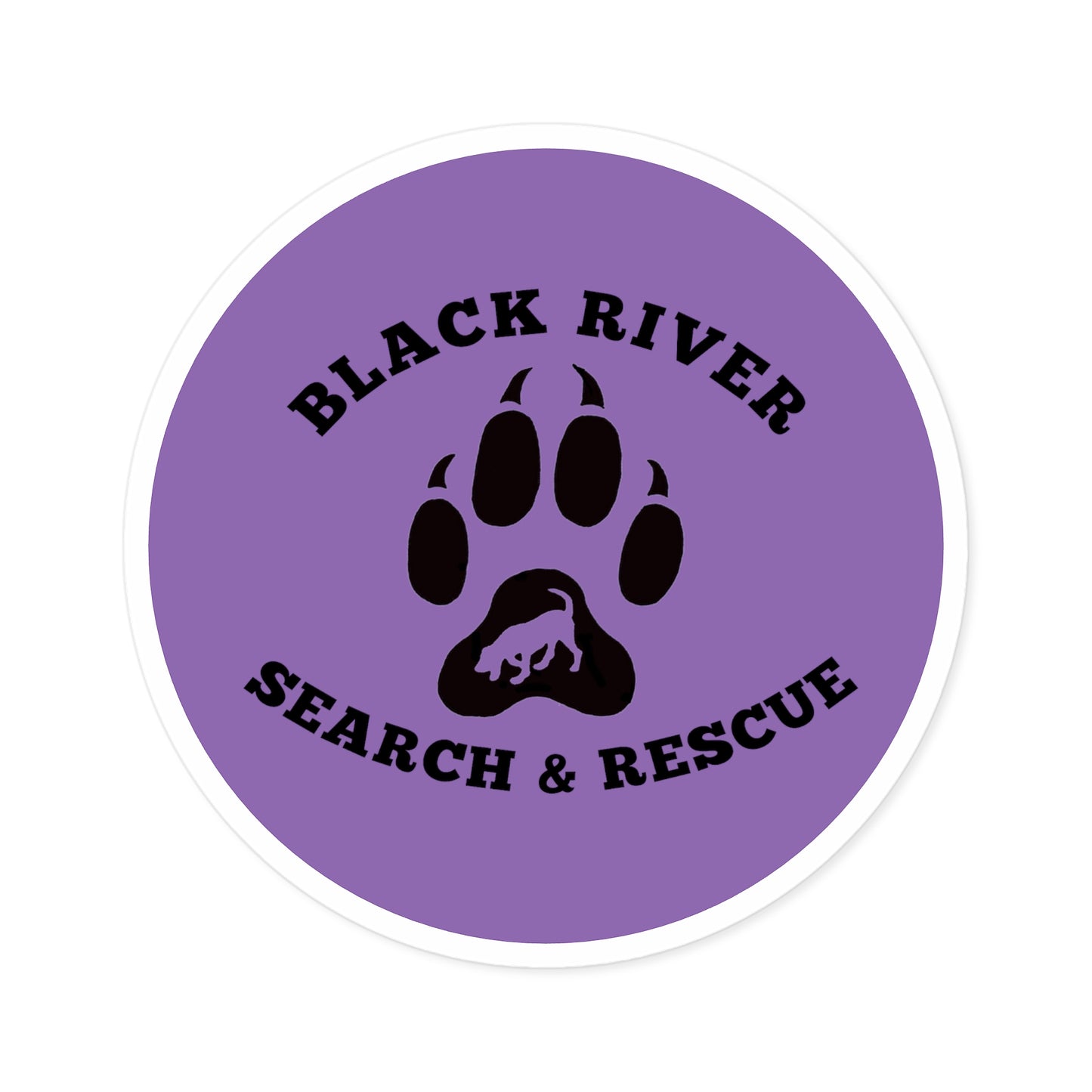 BRSAR Logo Round Stickers, Indoor\Outdoor, Multiple sizes, Lavender