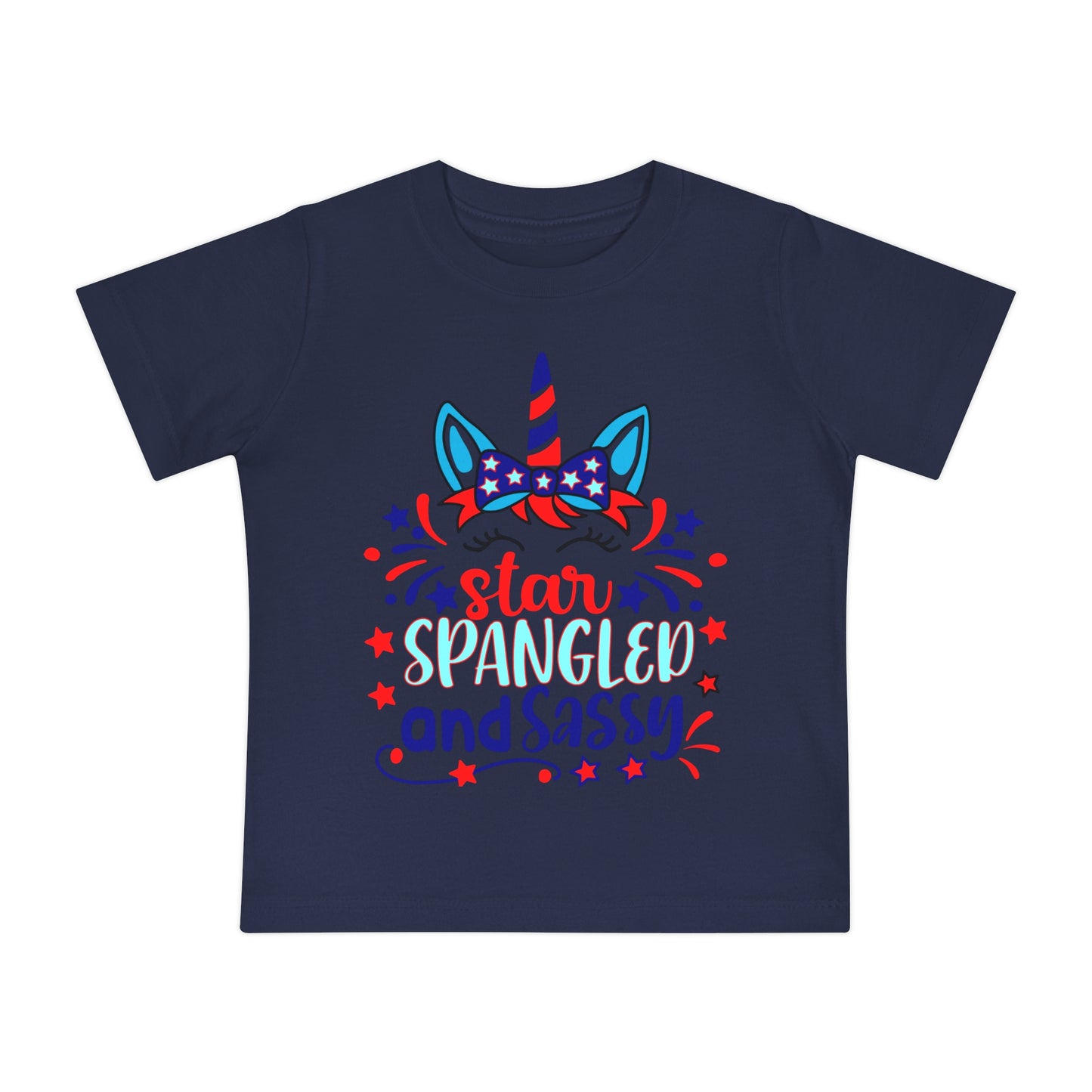 Star Spangled and Sassy 4th of July Baby Short Sleeve T-Shirt Patriotic
