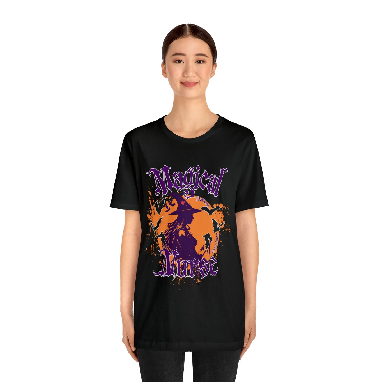 Magical Nurse Halloween short sleeved shirt