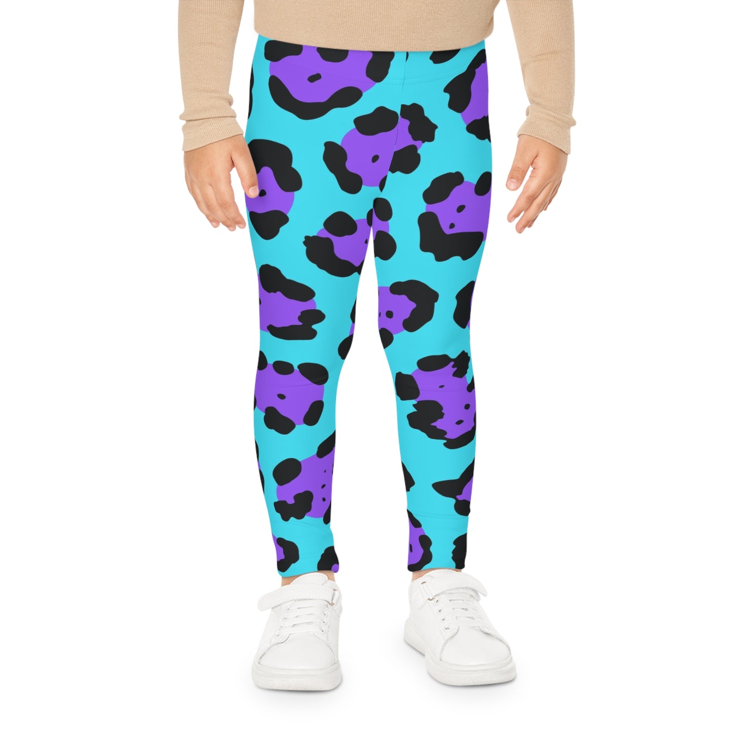 Kids Leggings Leopard print blue and purple
