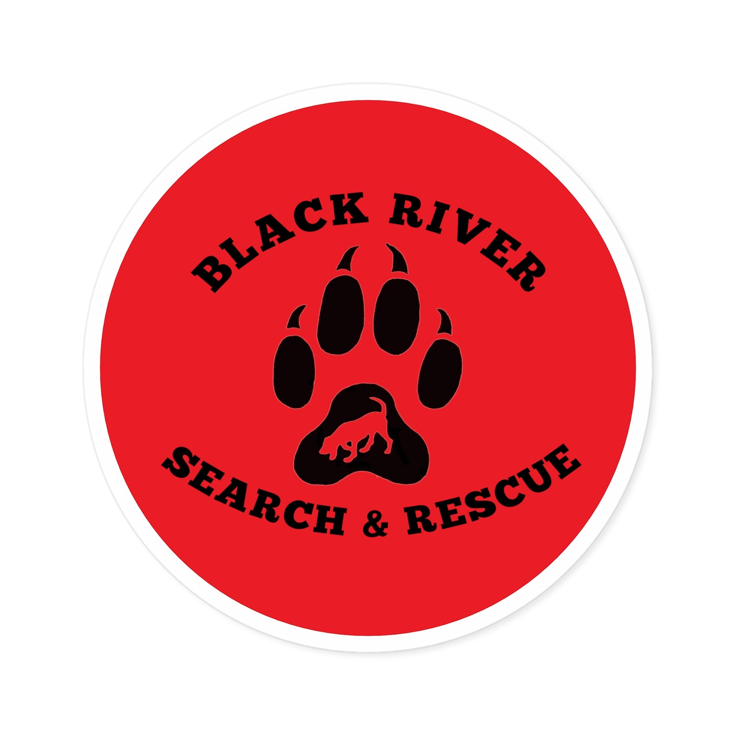 BRSAR Logo Round Stickers, Indoor\Outdoor, Multiple sizes, Red