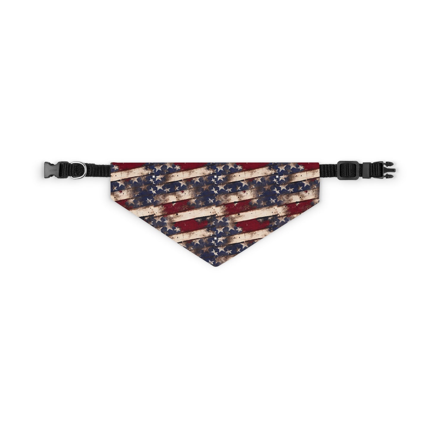 Distressed Flag 4th of July Patriotic Pet Bandana Collar