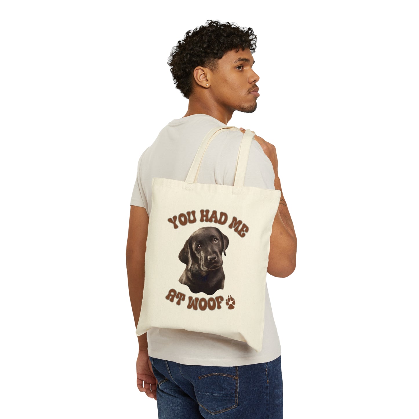 Black Labrador Cotton Canvas Tote Bag Black Lab