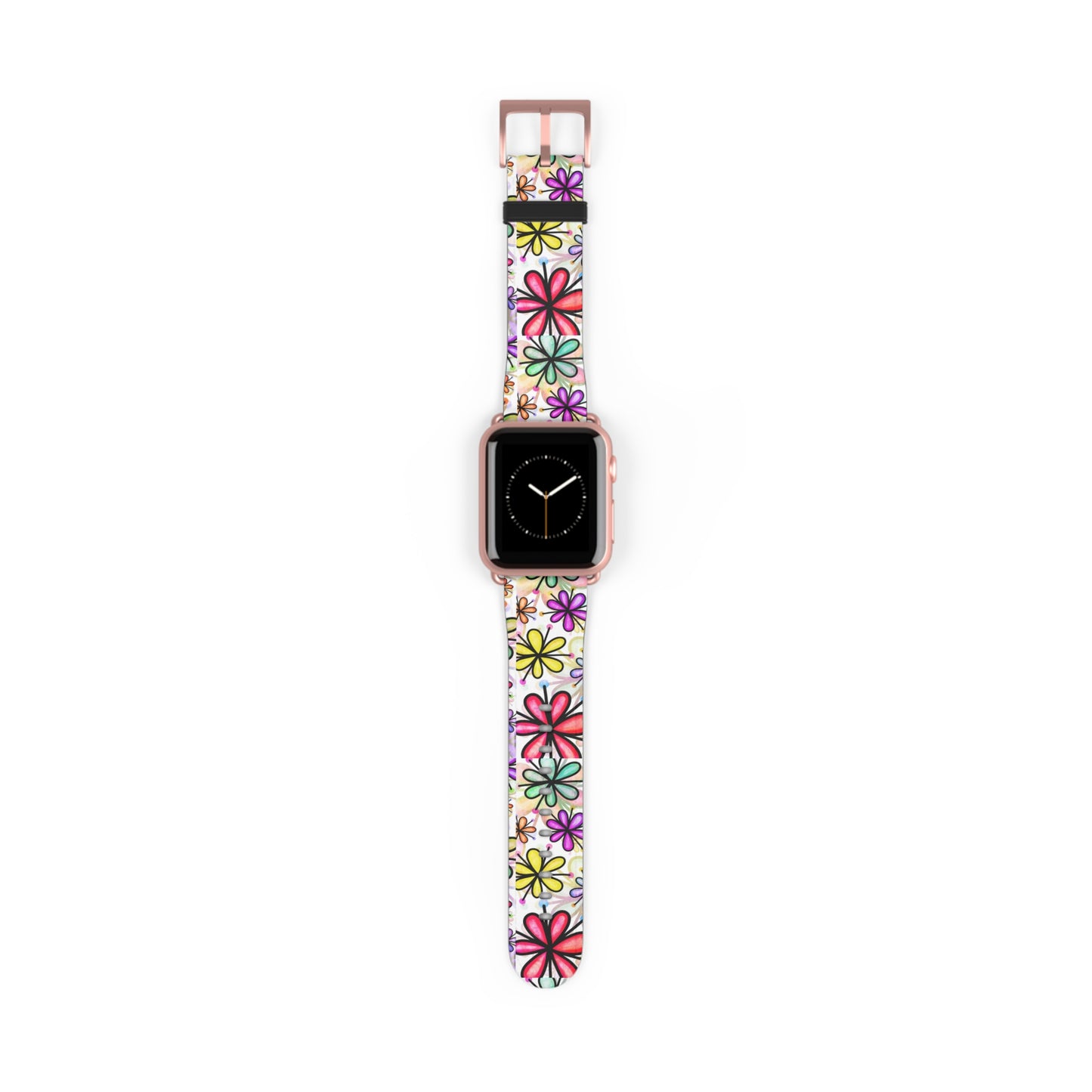 Retro flower multicolor Apple Watch Band floral