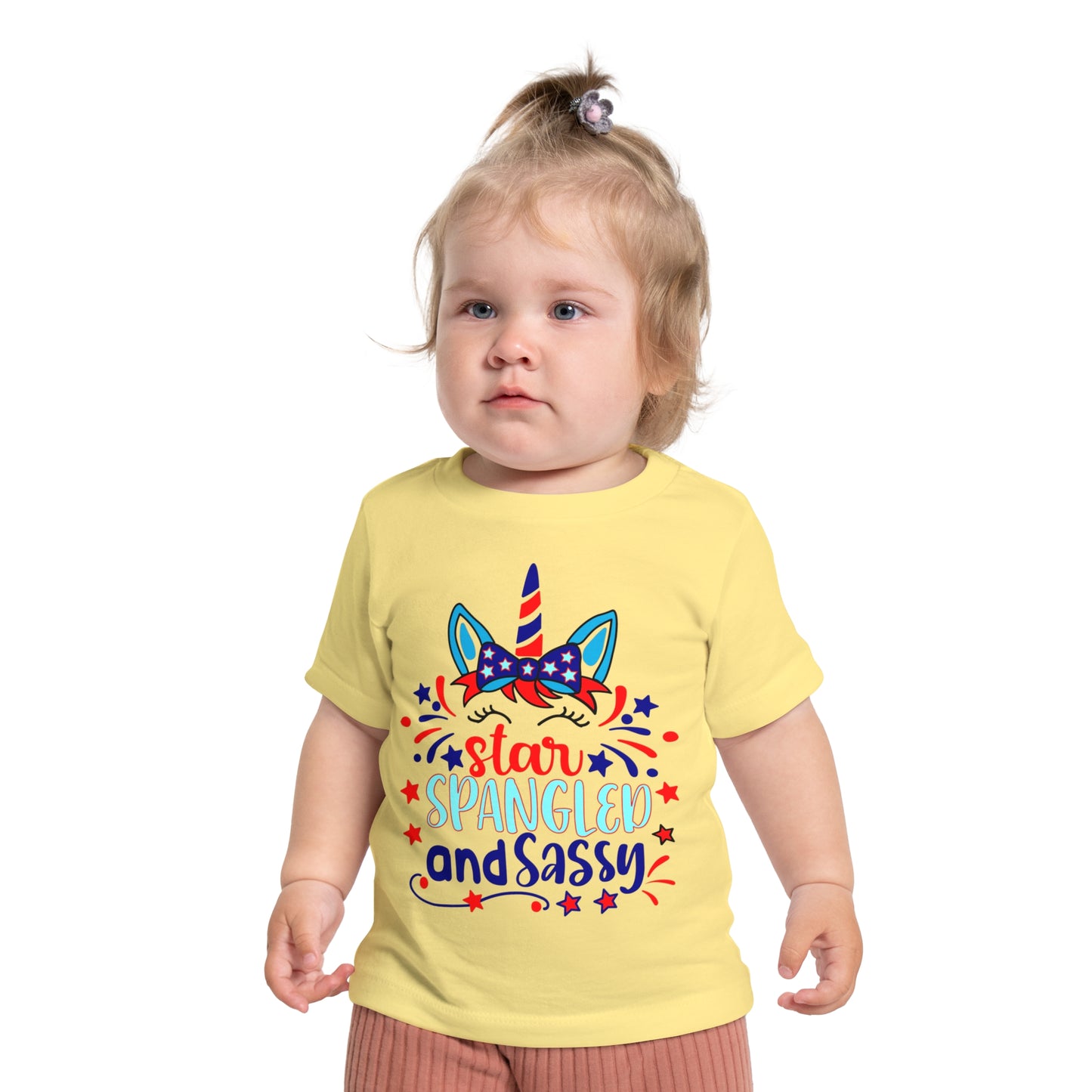 Star Spangled and Sassy 4th of July Baby Short Sleeve T-Shirt Patriotic