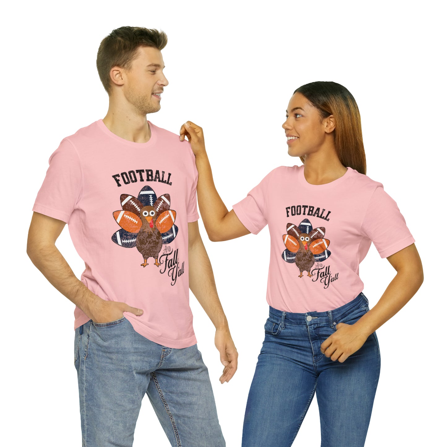 Vintage Dark Blue and Orange Football and Fall Short Sleeve Tee, Football and turkey shirt, Auburn