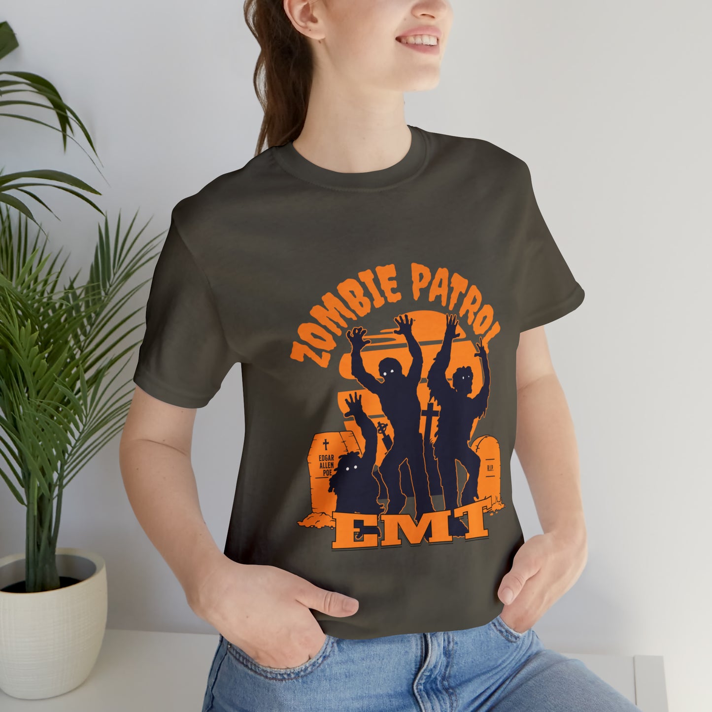 Halloween Zombie Patrol EMT Short Sleeve Tee