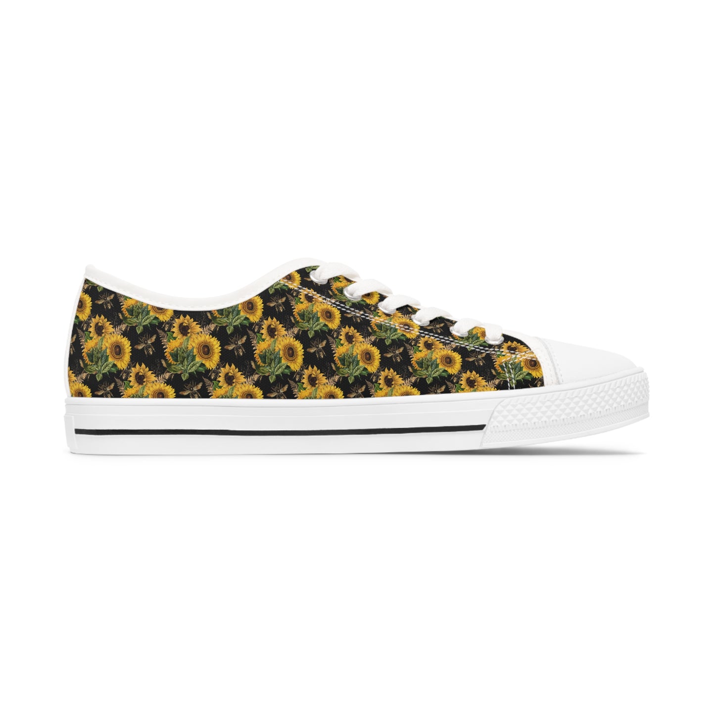 Women's Low Top Sunflower and Bee Sneakers