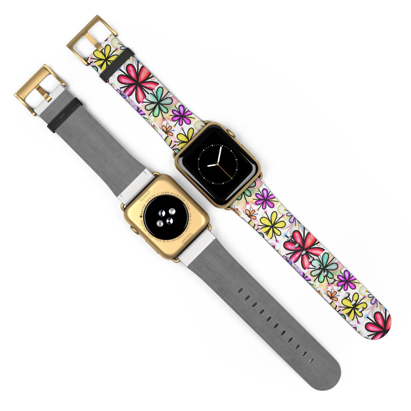 Retro flower multicolor Apple Watch Band floral