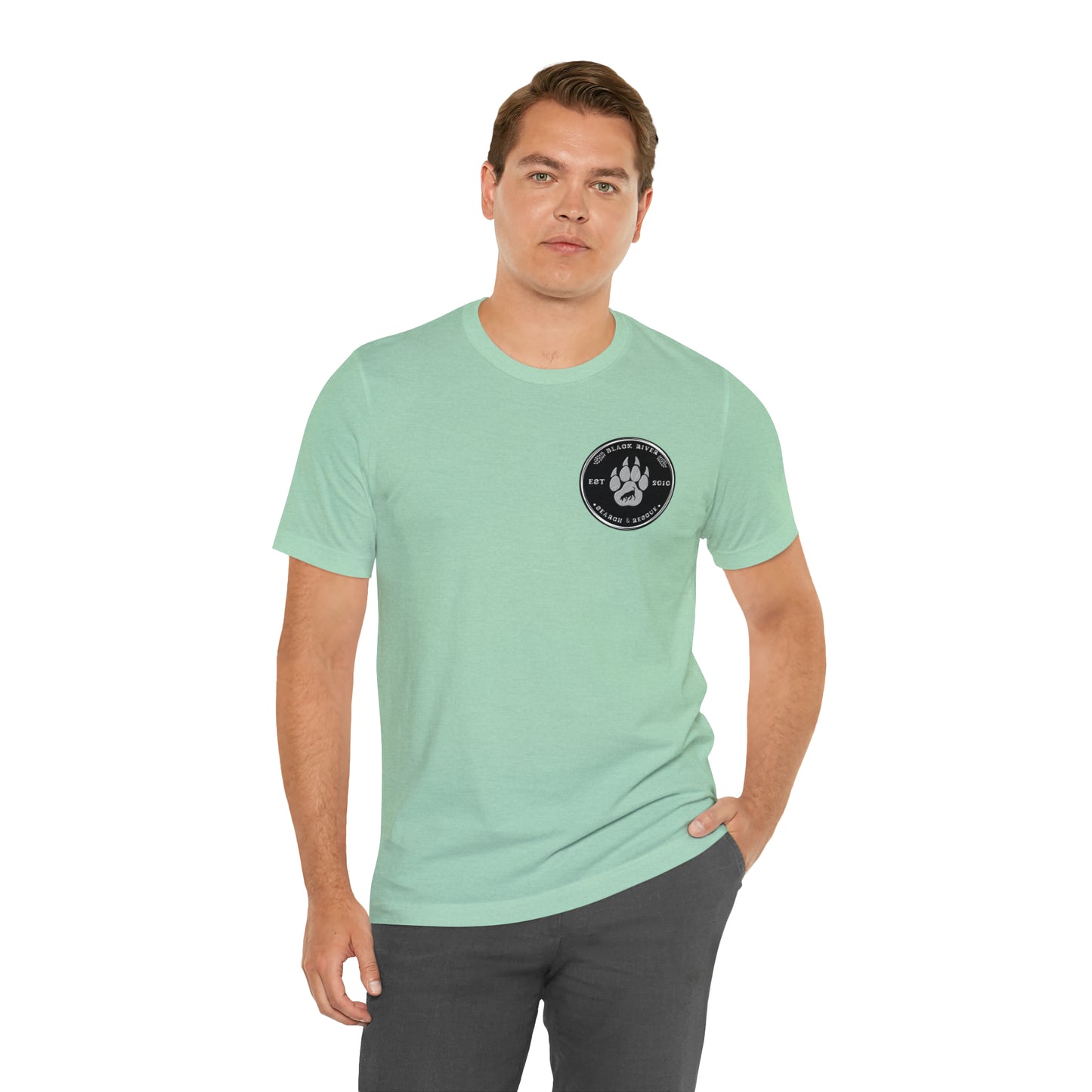 Black River Search & Rescue Logo Black Unisex Jersey Short Sleeve Tee