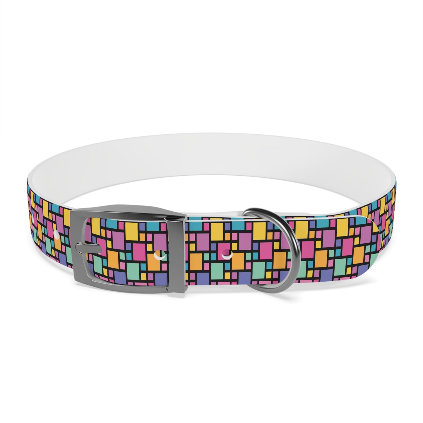 Retro Multicolor Plaid Dog Collar