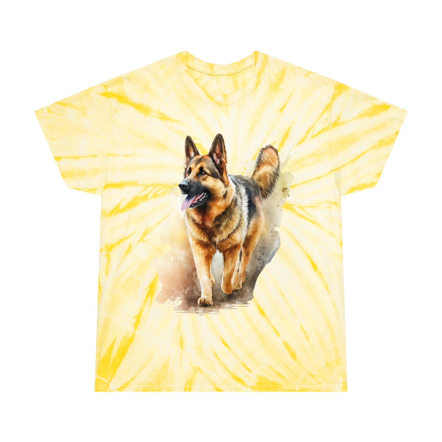 German Shepard pawprint Love Tie-Dye Tee, Cyclone