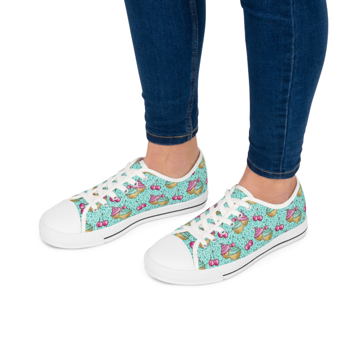 Cupcake Women's Low Top Sneakers Green Pick