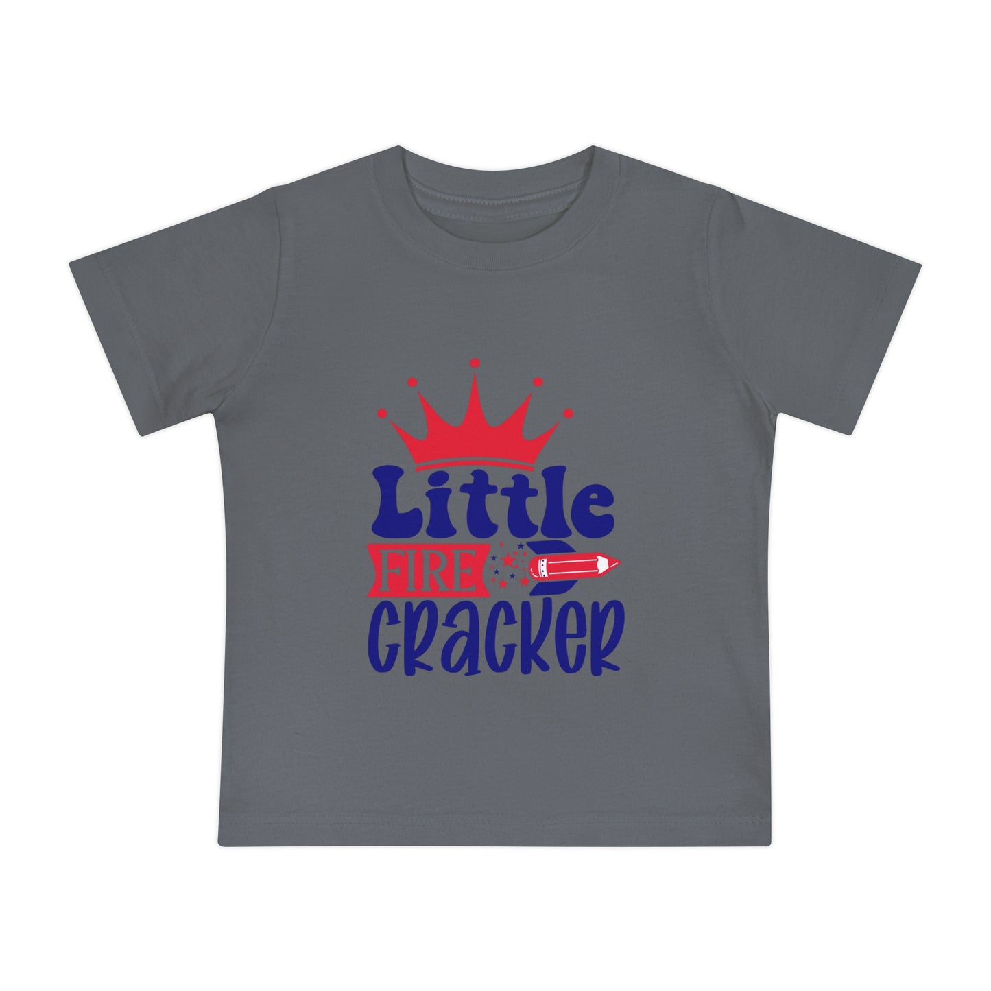 Little firecracker 4th of July Baby Short Sleeve T-Shirt Patriotic