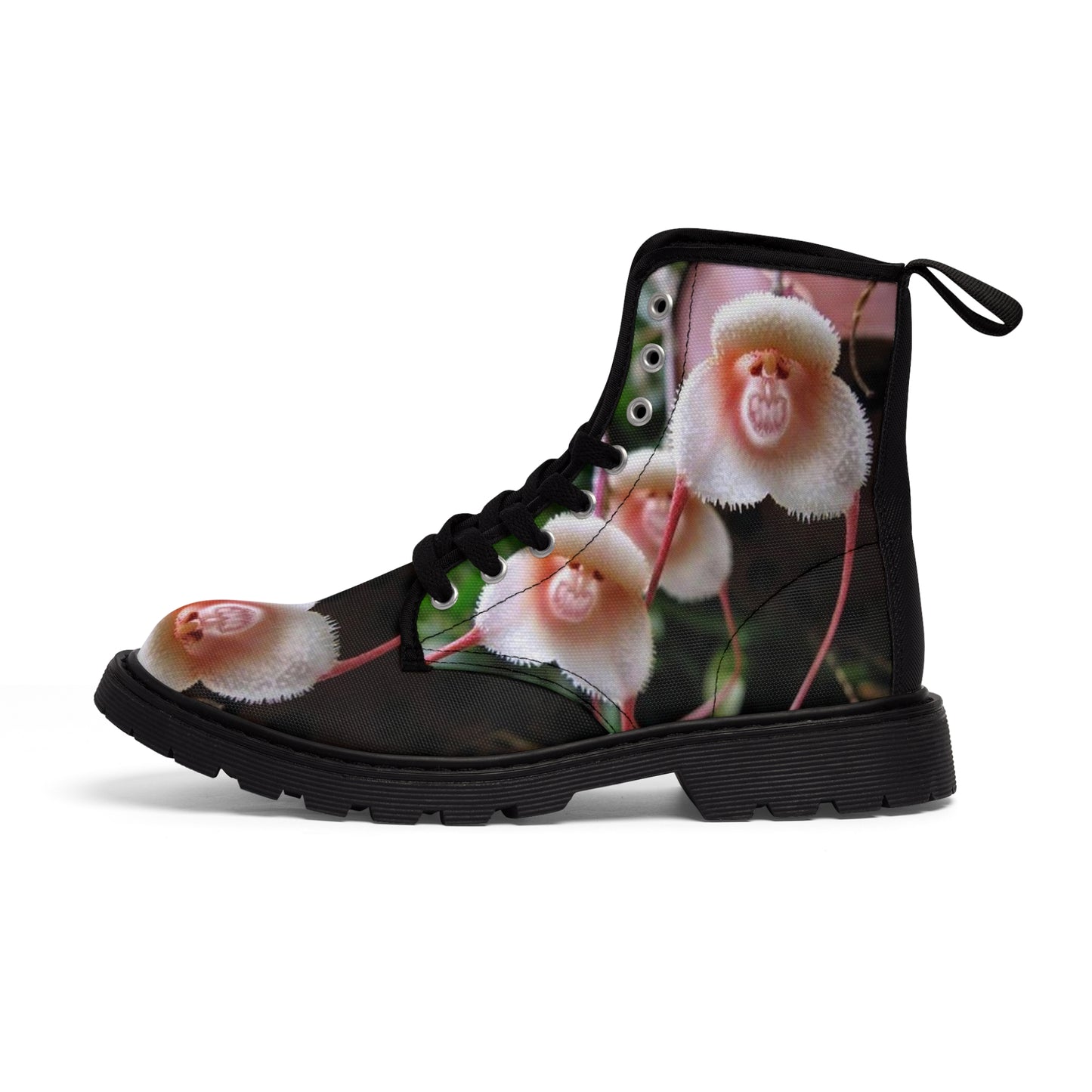 Women's Canvas Boots, Orchids, Monkeys, Flowers