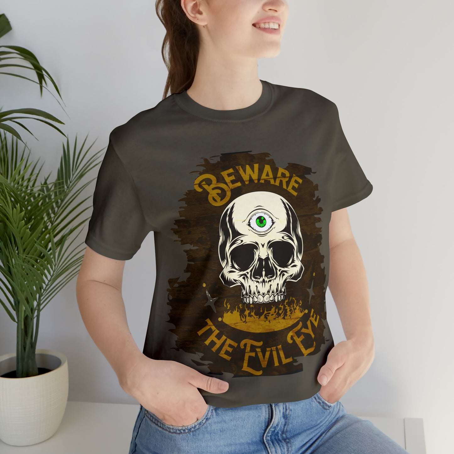 Green Evil Eye Halloween Shirt, Halloween shirt, Skull Shirt