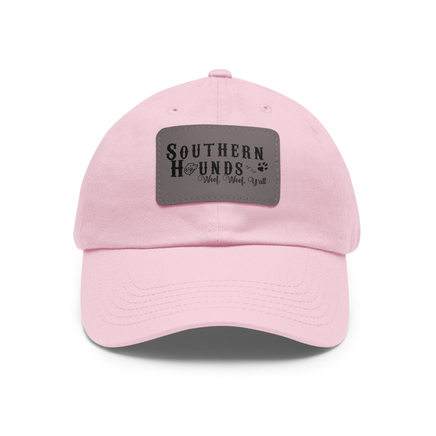 Dad Southern Hounds Hat with Leather Patch (Rectangle)