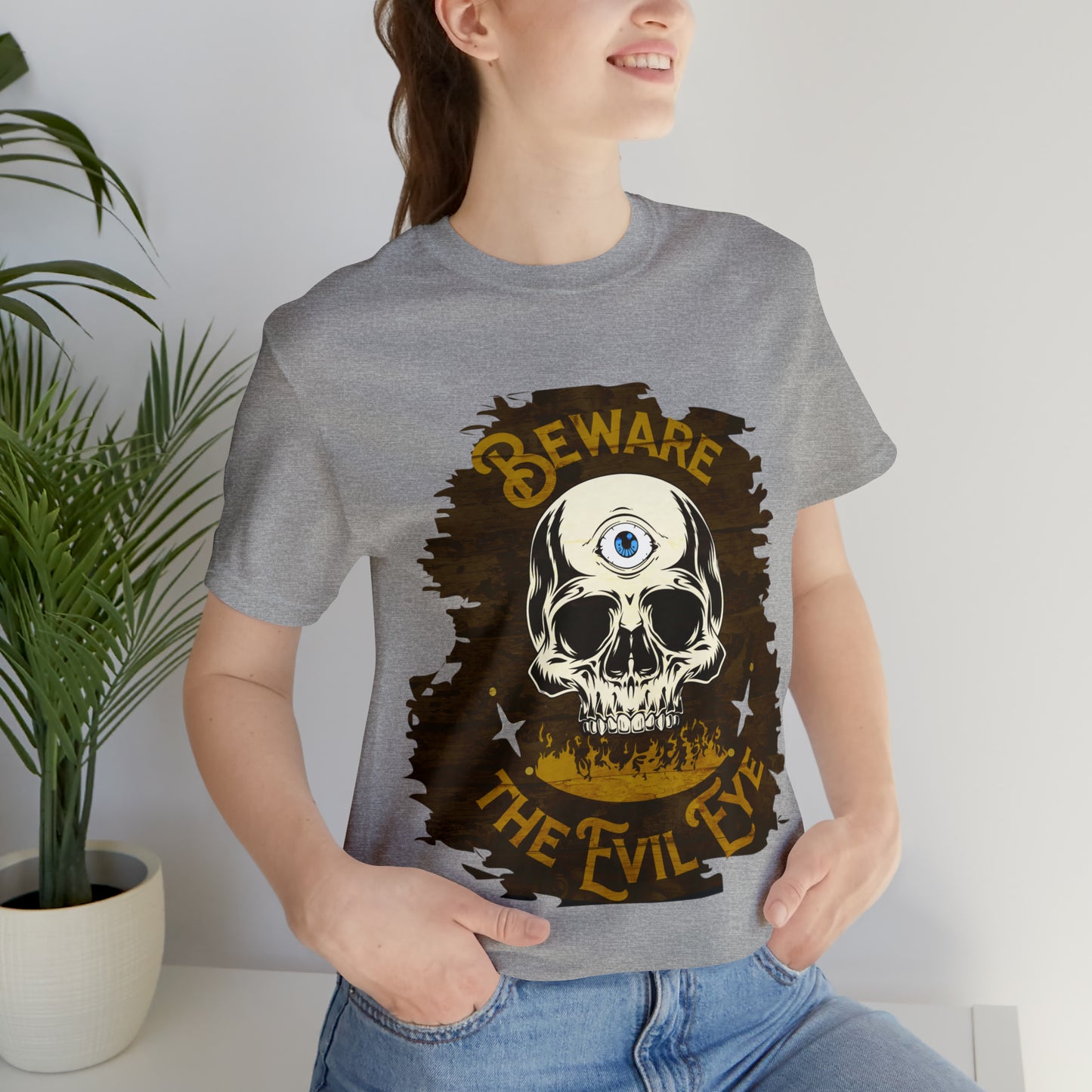 Blue Evil Eye Halloween Shirt, Halloween shirt, Skull Shirt