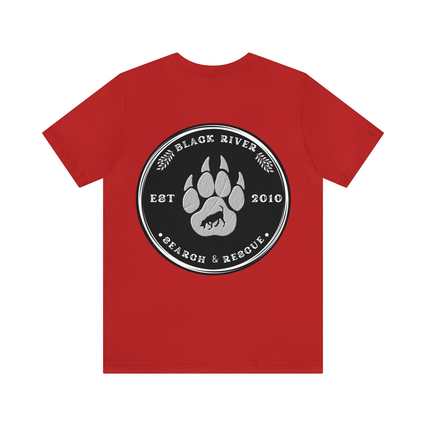 Black River Search & Rescue Logo Black Unisex Jersey Short Sleeve Tee