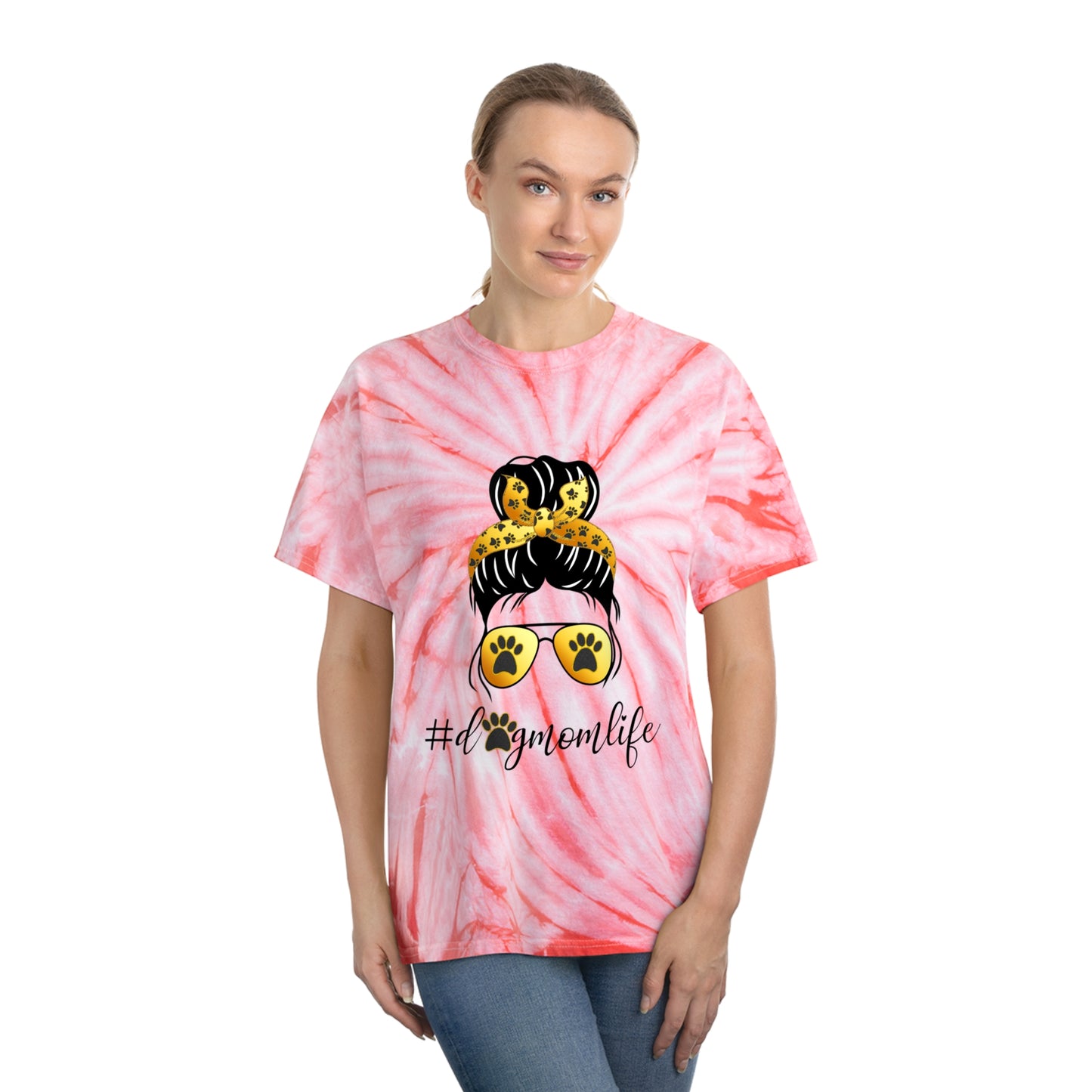 Dog Mom Life Tie-Dye Tee, Cyclone