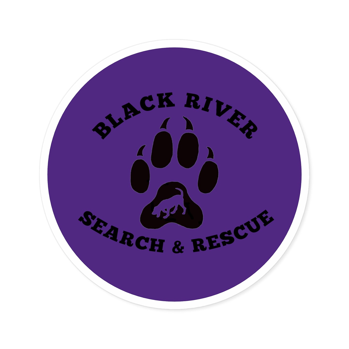 BRSAR Logo Round Stickers, Indoor\Outdoor, Multiple sizes, Purple