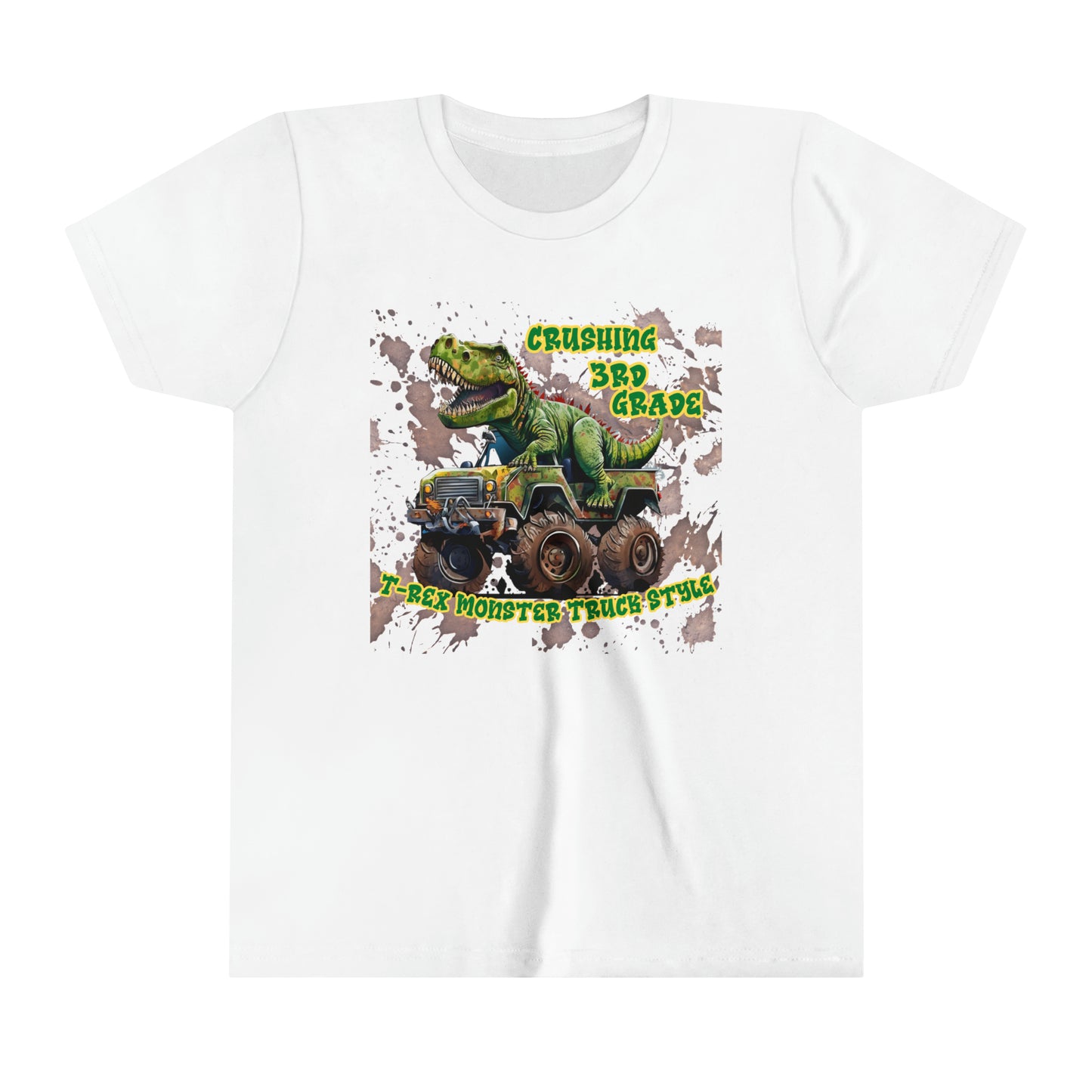 Kids back to school Tee, T-Rex Tee, T-rex T-shirt, Monster Truck Tee, School Tee, 3rd Grade tee