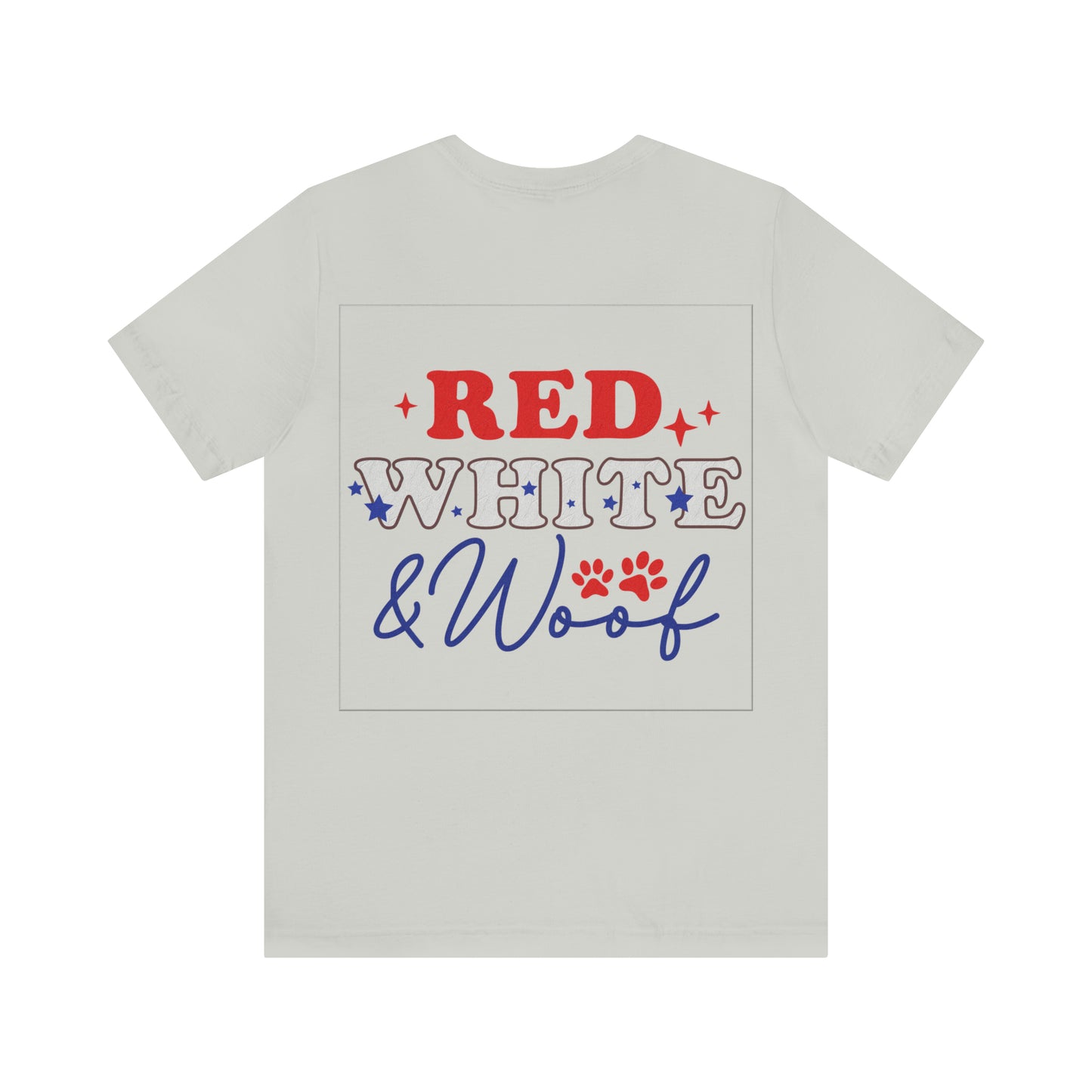 4th of July Pawprint Unisex Jersey Short Sleeve Tee Patriotic American Flag