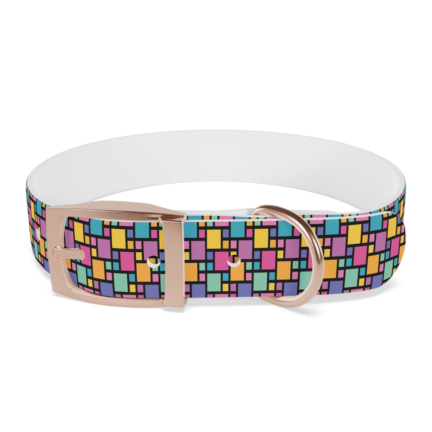 Retro Multicolor Plaid Dog Collar