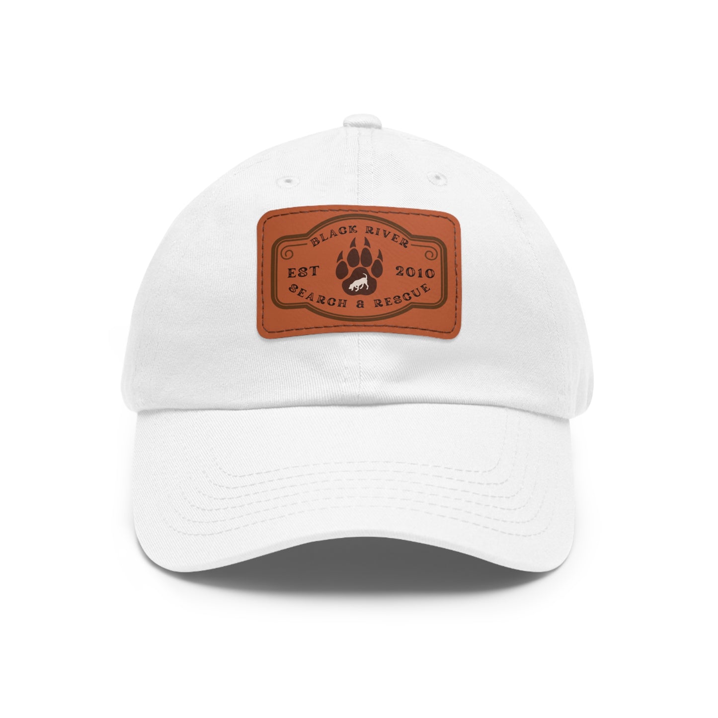 Black River Search & Rescue Logo Unisex Hat with Leather Patch (Rectangle), Multiple colors