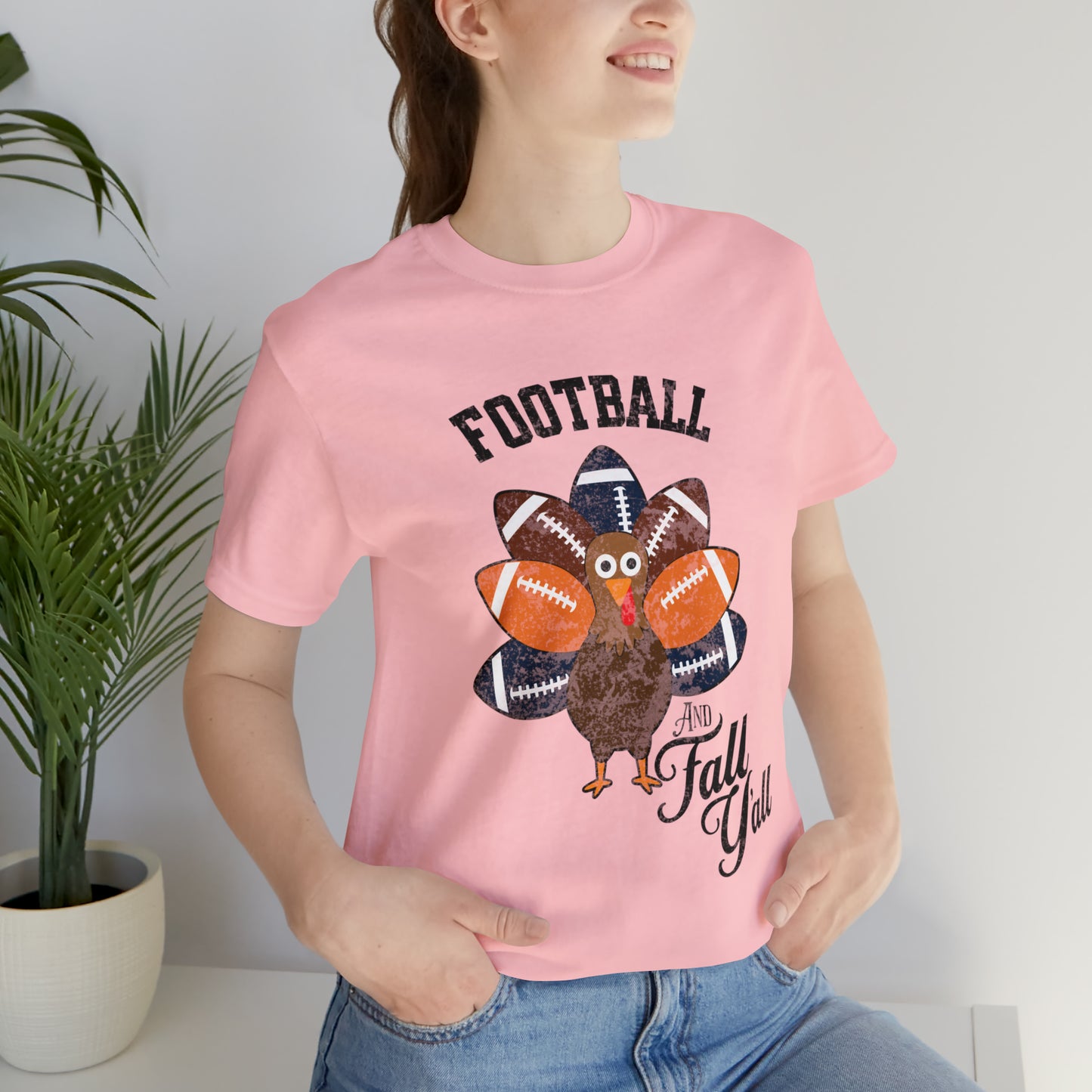 Vintage Dark Blue and Orange Football and Fall Short Sleeve Tee, Football and turkey shirt, Auburn