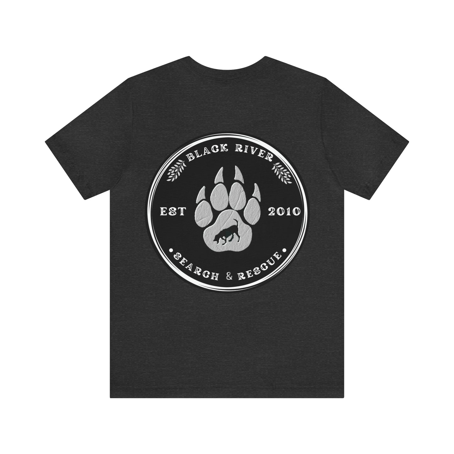 Black River Search & Rescue Logo Black Unisex Jersey Short Sleeve Tee