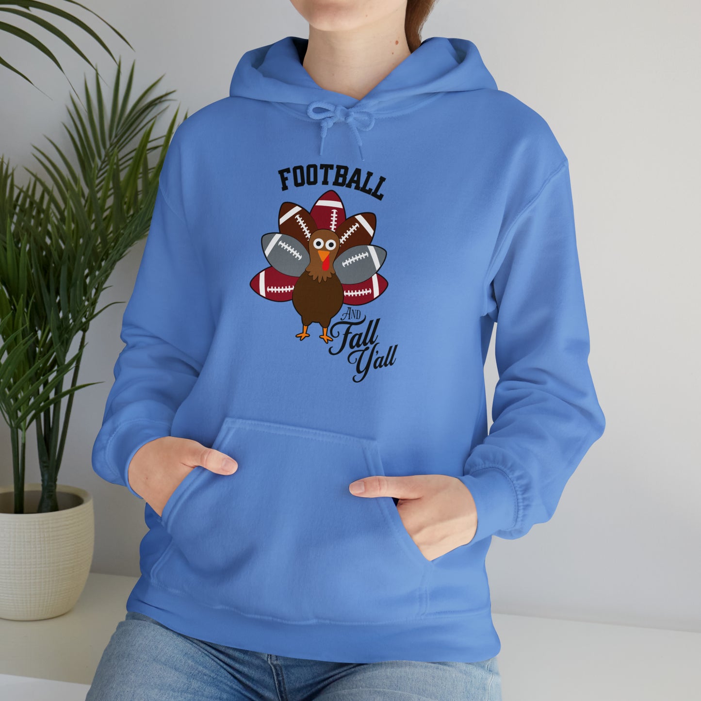 Custom Crimson and Gray Football and Fall Hooded Sweatshirt