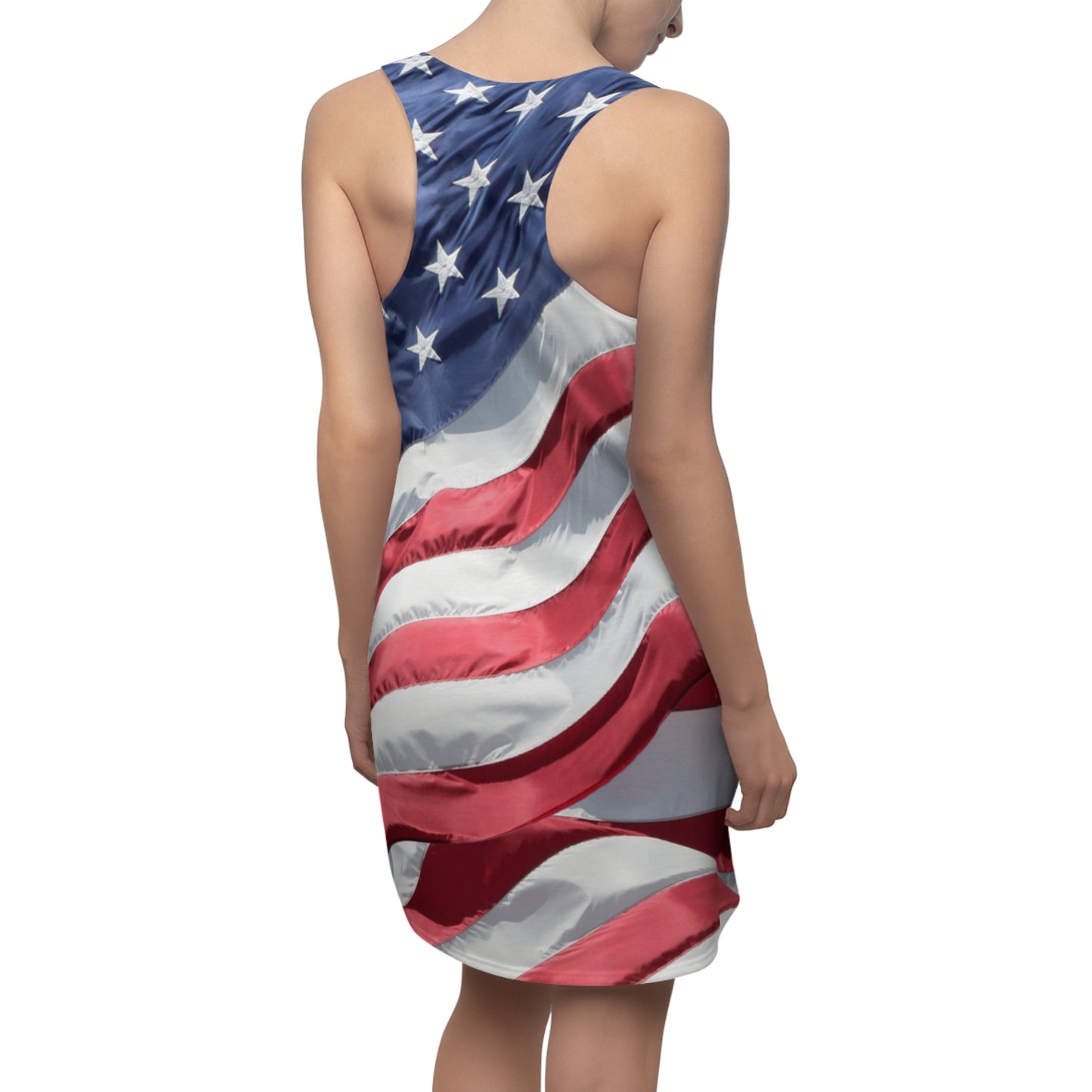 American flag dress Women's Racerback Dress Patriotic