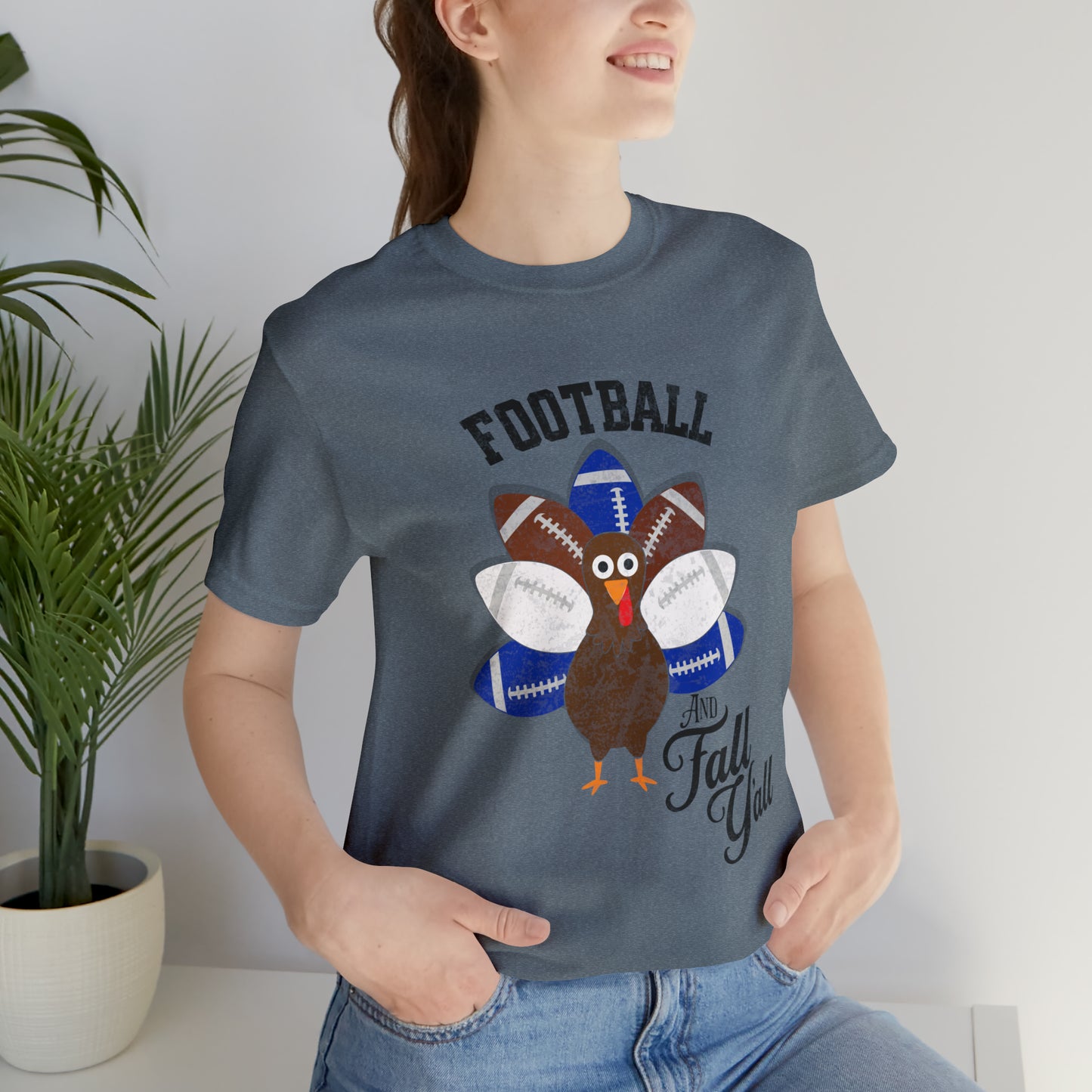 Vintage Blue and White Football Short Sleeve Tee, Football and turkey shirt, Kentucky