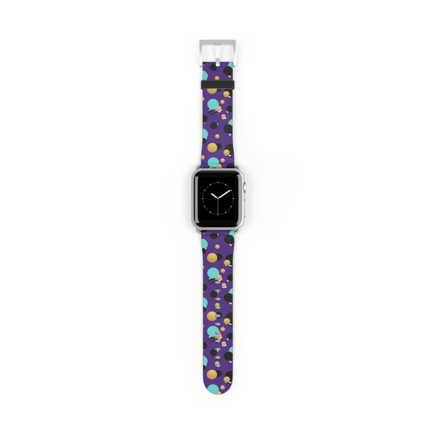 Turquoise Black Gold Polka Dot Purple Apple Watch Band