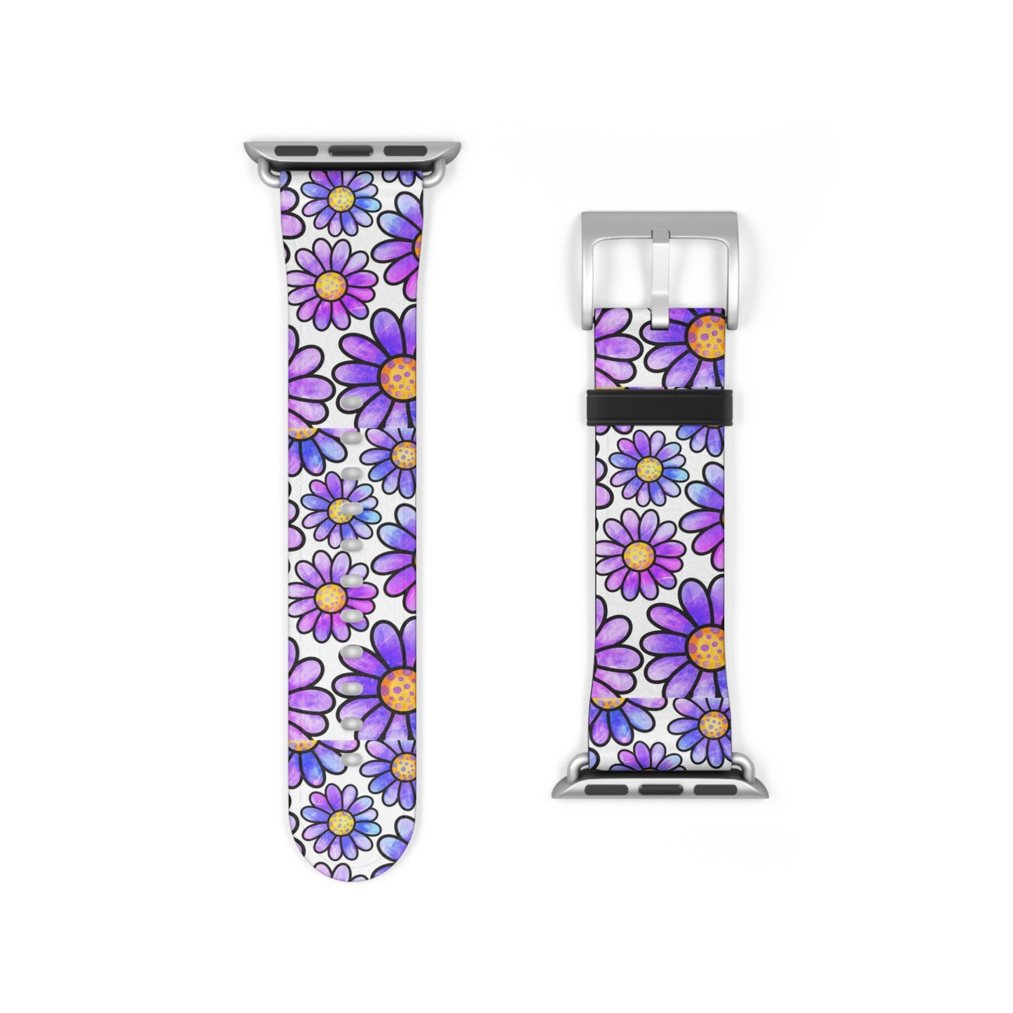 Retro Purple Flower Apple Watch Band