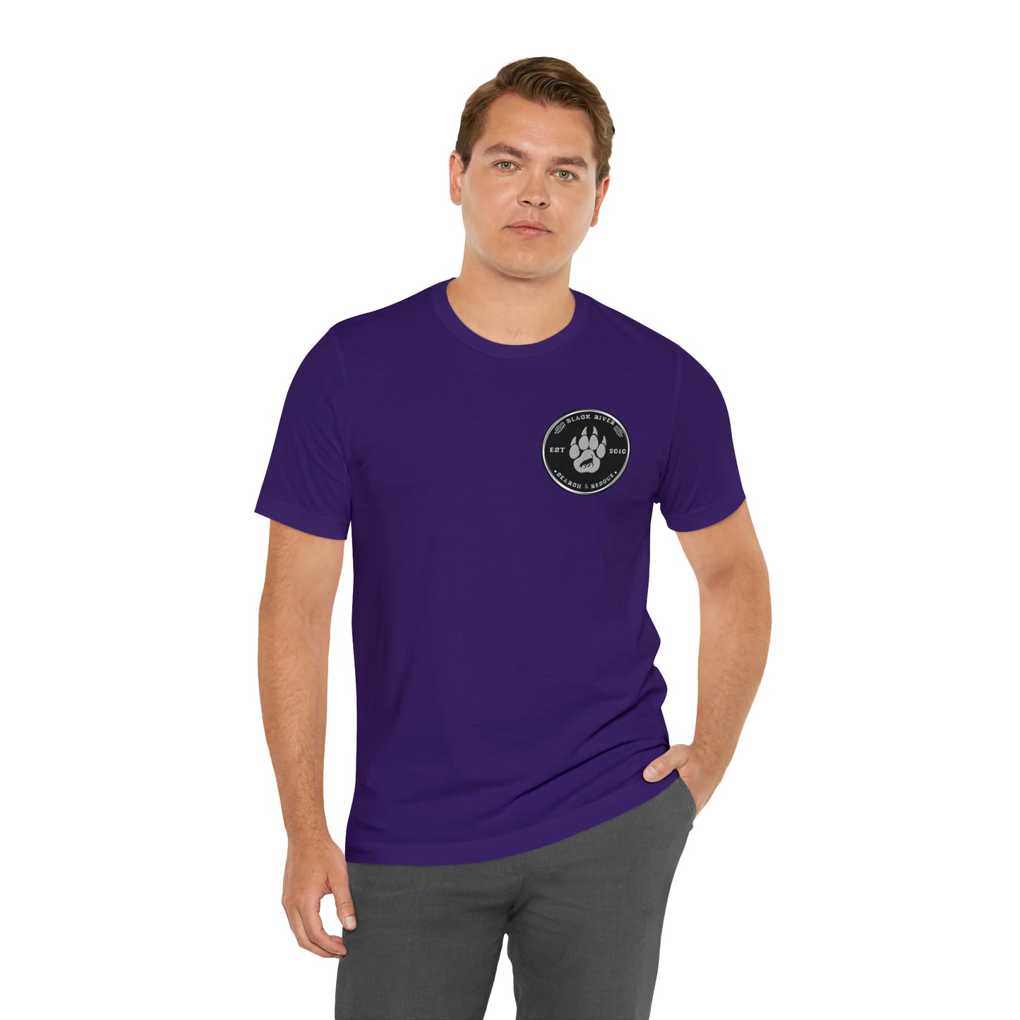 Black River Search & Rescue Logo Black Unisex Jersey Short Sleeve Tee