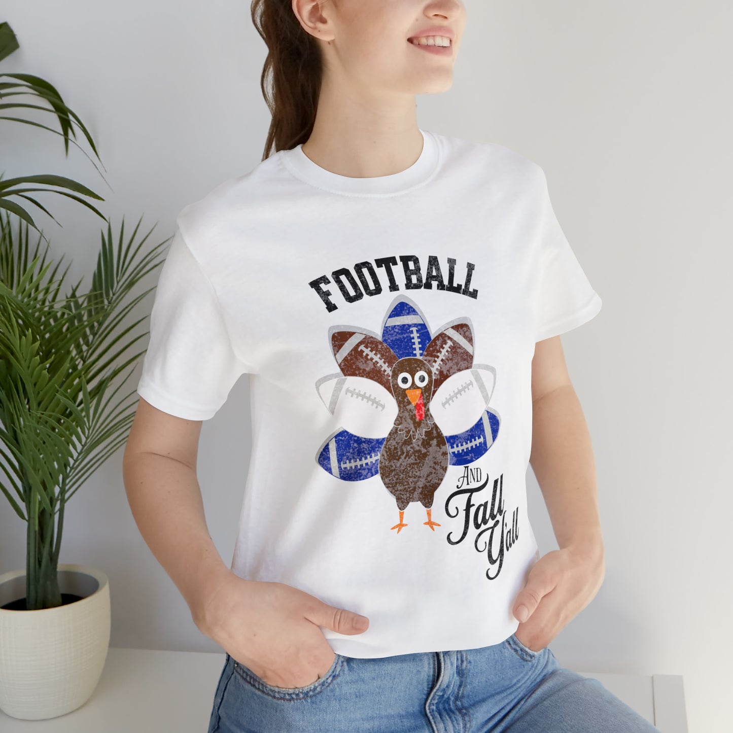 Vintage Blue and White Football Short Sleeve Tee, Football and turkey shirt, Kentucky