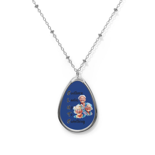 Southern Ladies Up To Something Oval Necklace